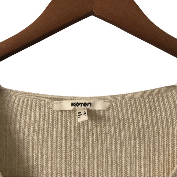 Koton Loose Fit Knit Sweater size large - cream colour - Picture 6 of 8